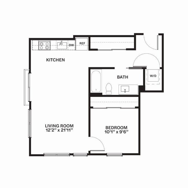 Traditional One Bedroom C27 506 floor plan